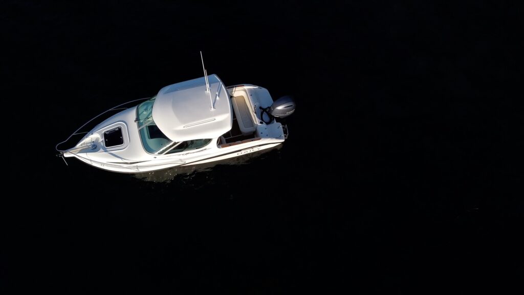 Speed Boat Up View in Water