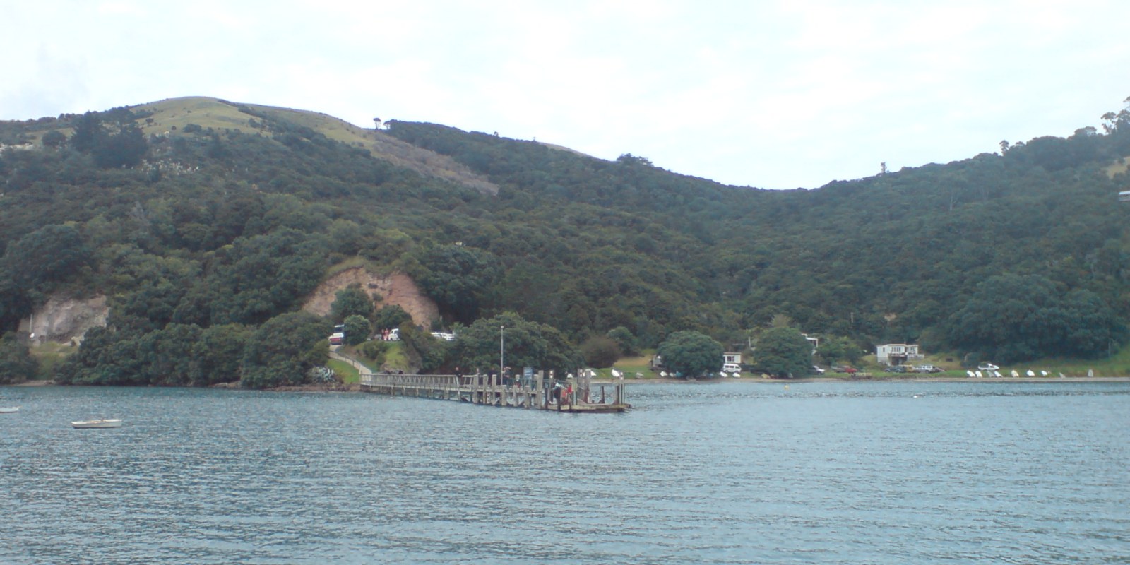 The Auckland ferry wharf near Coromandel Town, on the shores of Coromandel Harbour
